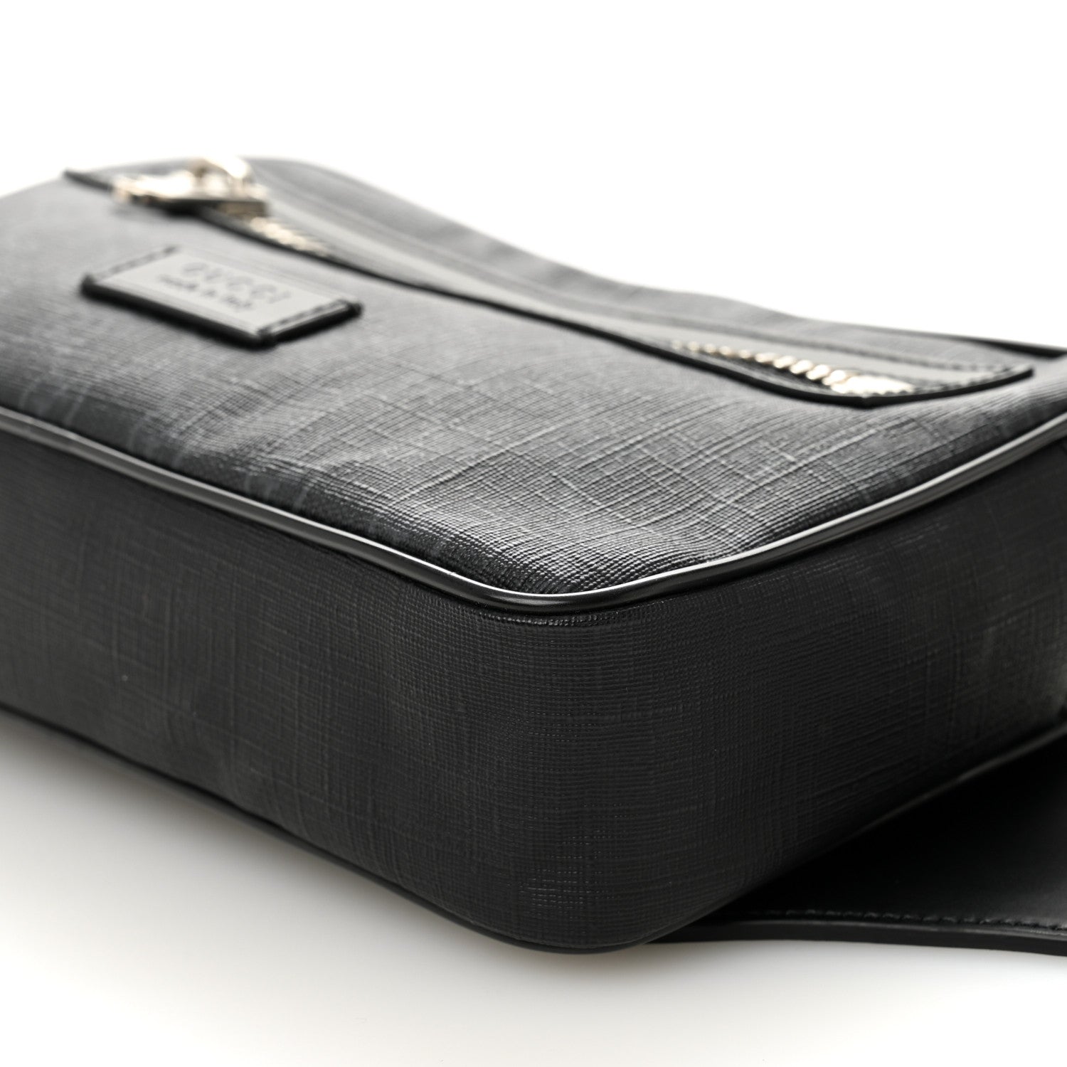 Gucci Soft GG Supreme Monogram Web Belt Bag Black Grey