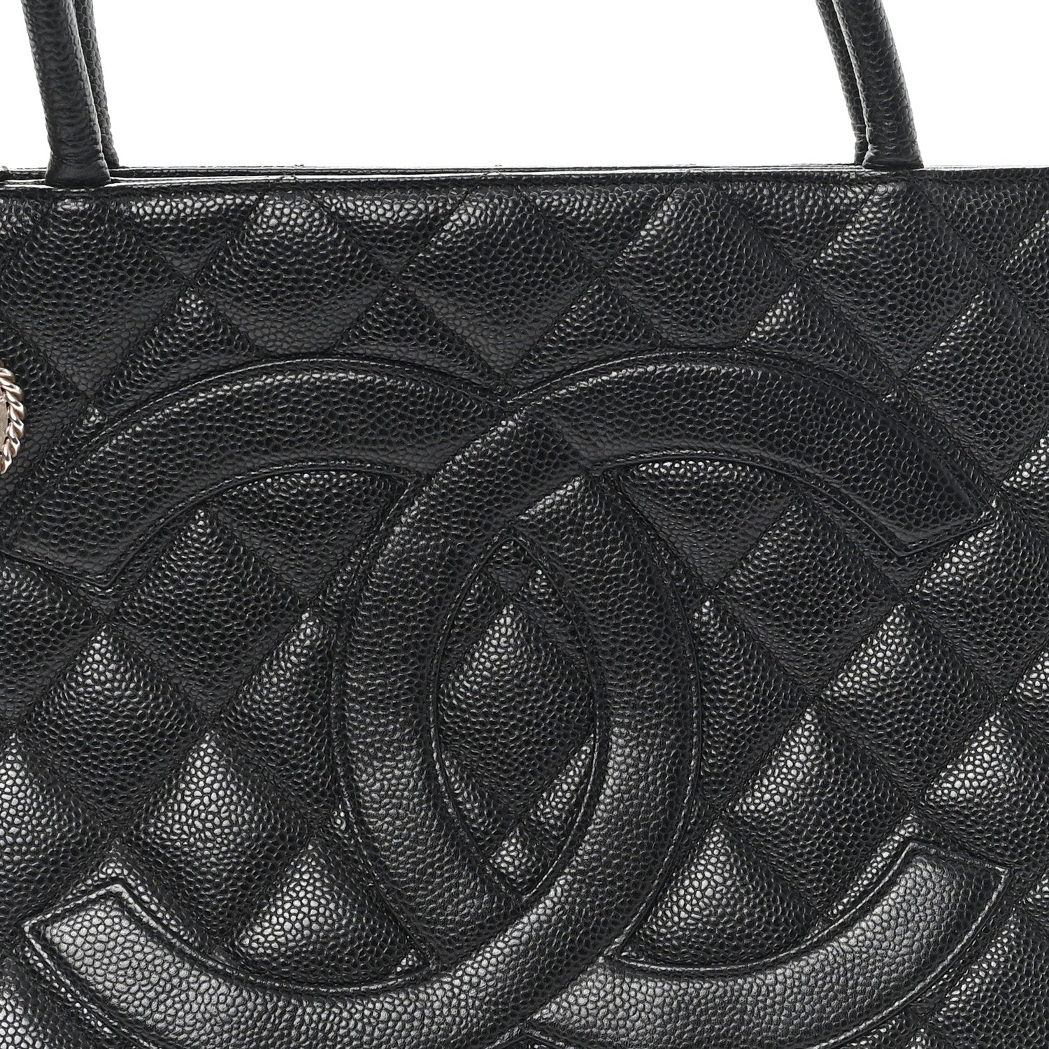 Chanel Caviar Quilted Medallion Tote Black