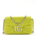 Gucci Lambskin Matelasse Mini GG Marmont Shoulder Bag Firefly