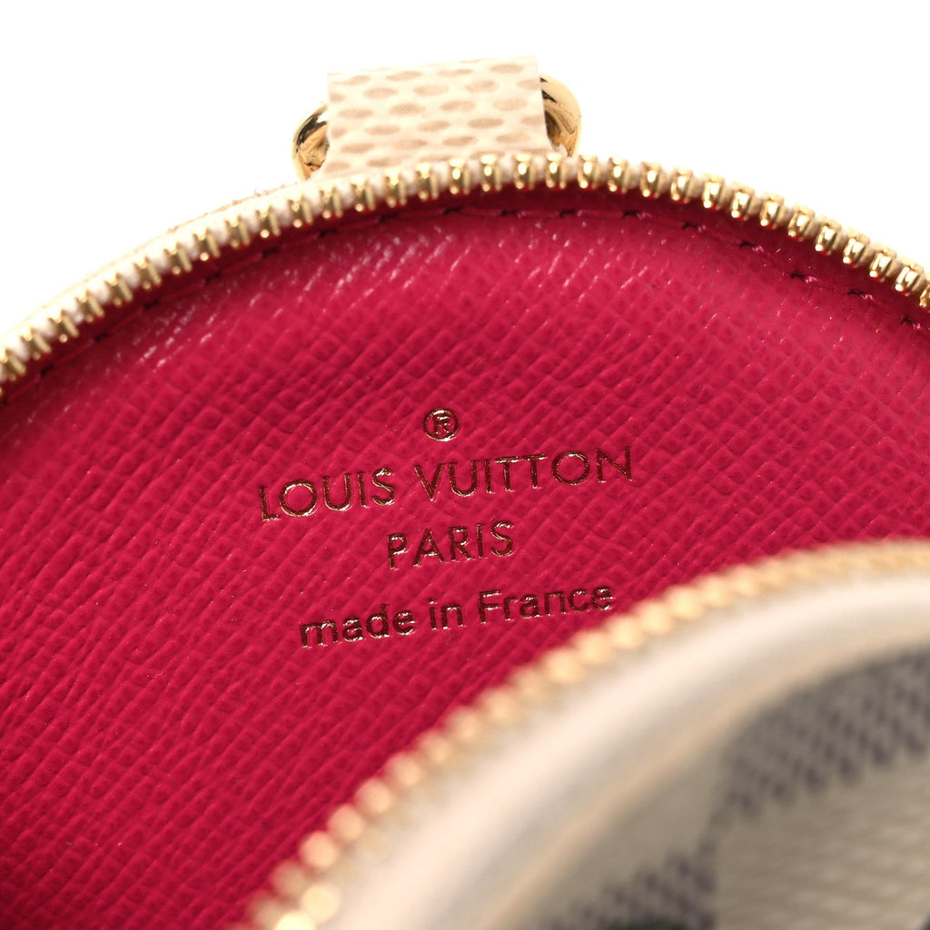 Louis Vuitton Damier Azur 2021 Christmas Animation Hollywood Bag Charm Fuchsia