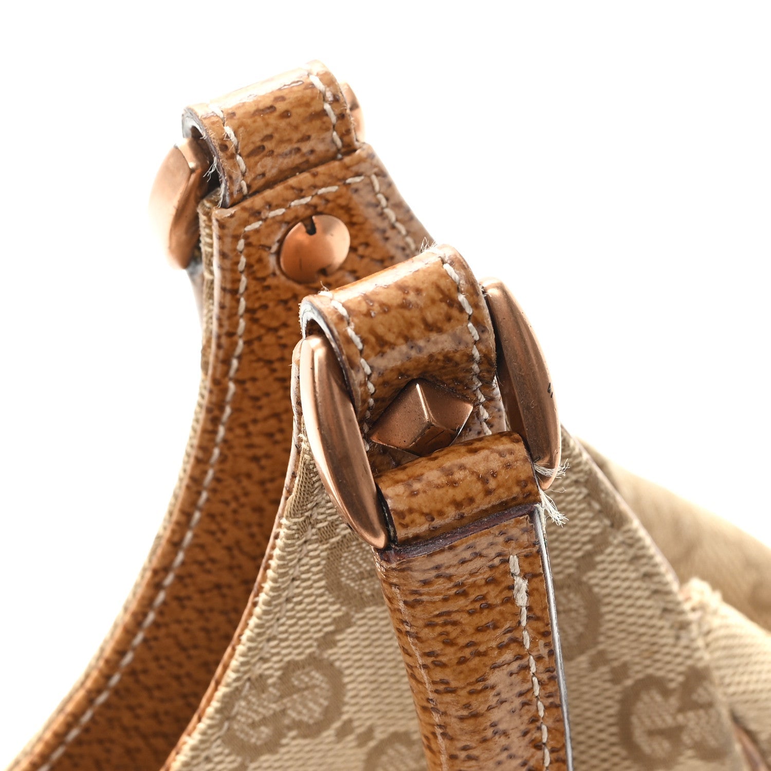 Gucci Monogram Calfskin Bardot Shoulder Bag