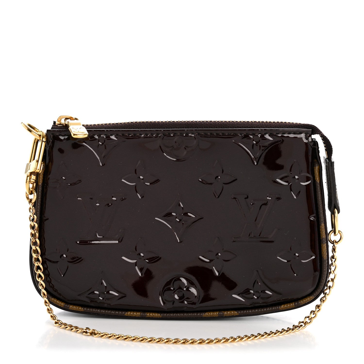 Louis Vuitton Vernis Monogram Mini Pochette Accessories Amarante