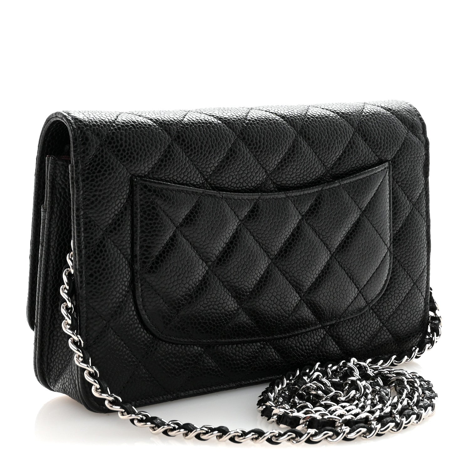 Chanel Caviar Quilted Wallet on Chain WOC Black