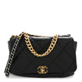 Chanel Goatskin Quilted Maxi Chanel 19 Flap Black