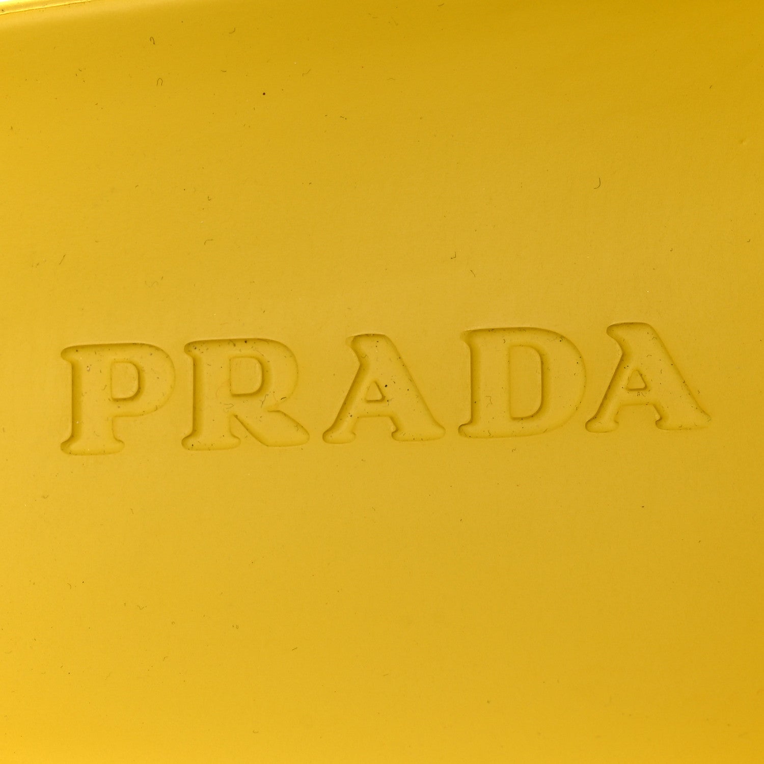 Prada EVA Rubber Triangle Logo Embossed Womens Lug Sole 20mm Slide Sandals 41 Sole