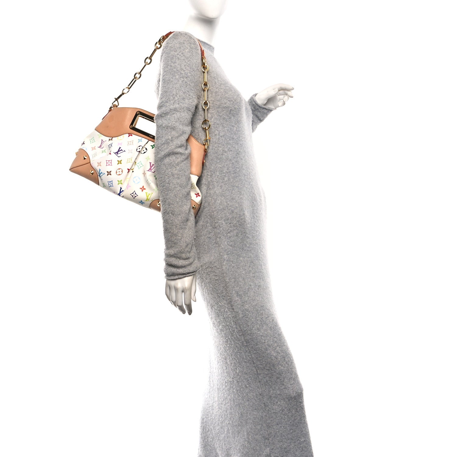 Louis Vuitton Monogram Multicolor Judy MM White
