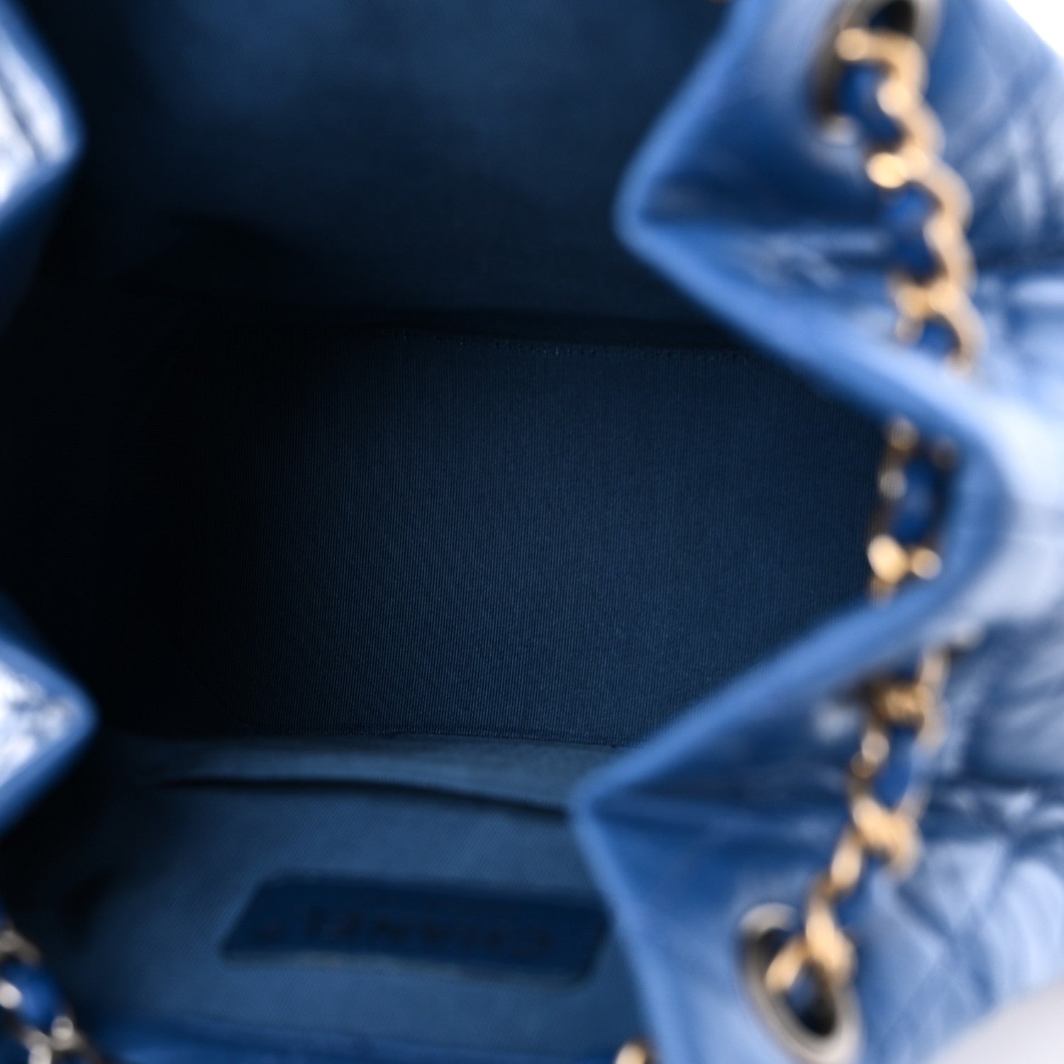 Chanel Aged Calfskin Quilted Small Gabrielle Backpack Blue