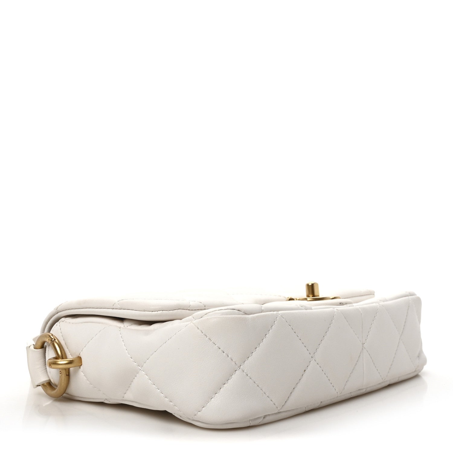 Chanel Lambskin Quilted Flap White