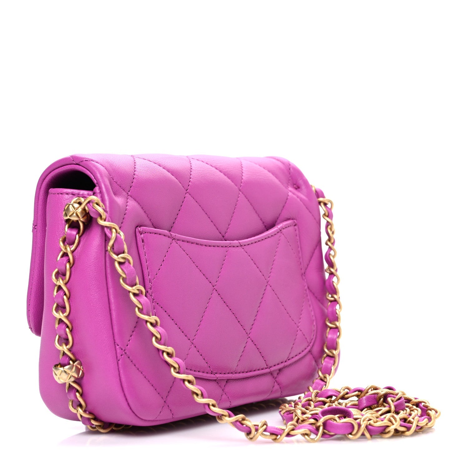 Chanel Lambskin Quilted CC Small Dynasty Flap Purple