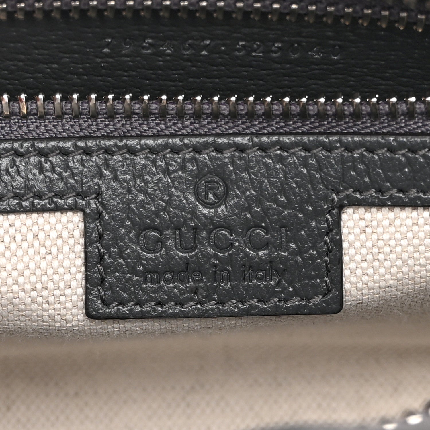 Gucci GG Supreme Monogram Textured Dollar Calfskin Web Small Ophidia Shoulder Bag  Grey Black Graphite Grey