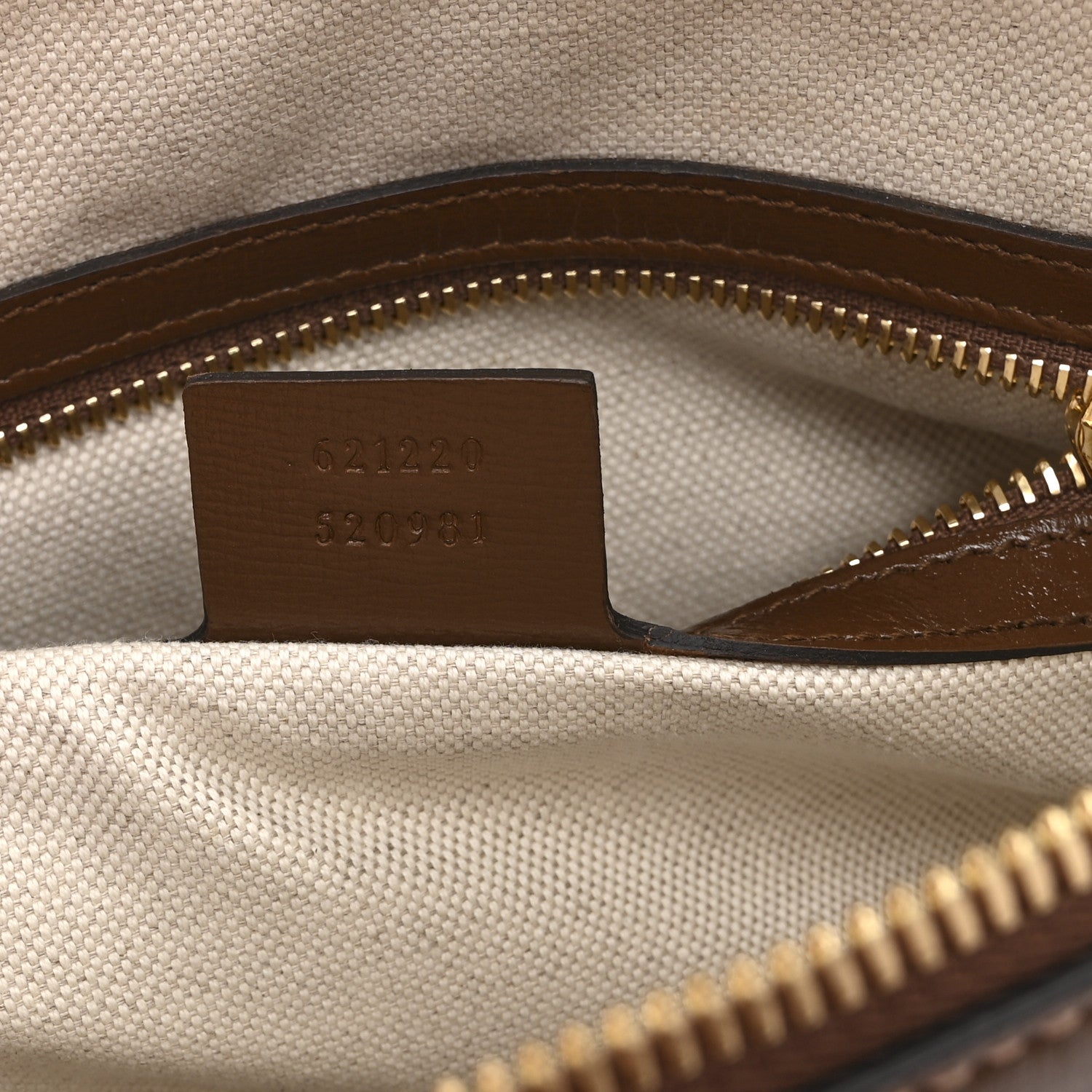 Gucci GG Supreme Monogram Azalea Calfskin Small Horsebit 1955 Top Handle Bag Beige Ebony Brown Sugar