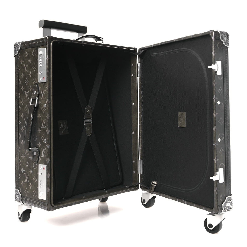 Louis Vuitton Brushed Monogram Rolling Trunk Black