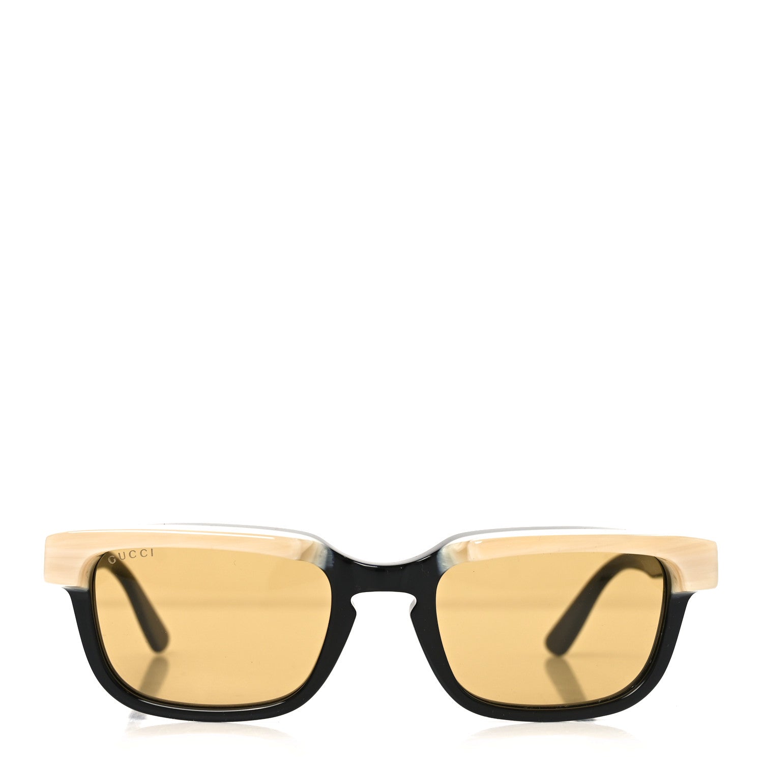 Gucci Acetate Rectangle Sunglasses GG1166S Black Beige