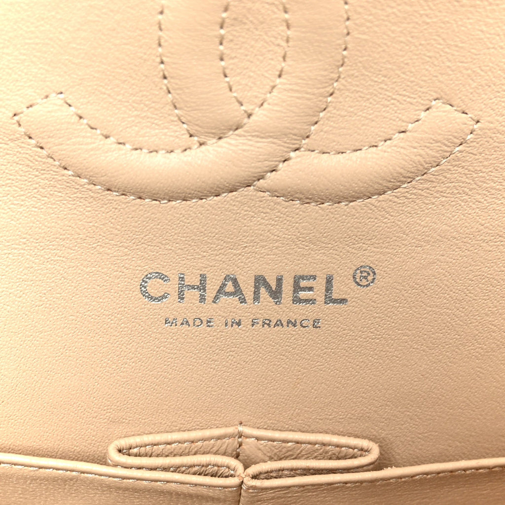 Chanel Caviar Quilted Medium Double Flap Beige