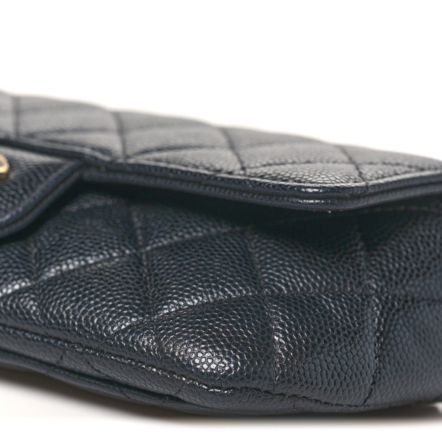 Chanel Caviar Quilted Glasses Case With Chain Black