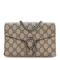 Gucci GG Supreme Monogram Mini Dionysus Chain Wallet Beige Taupe