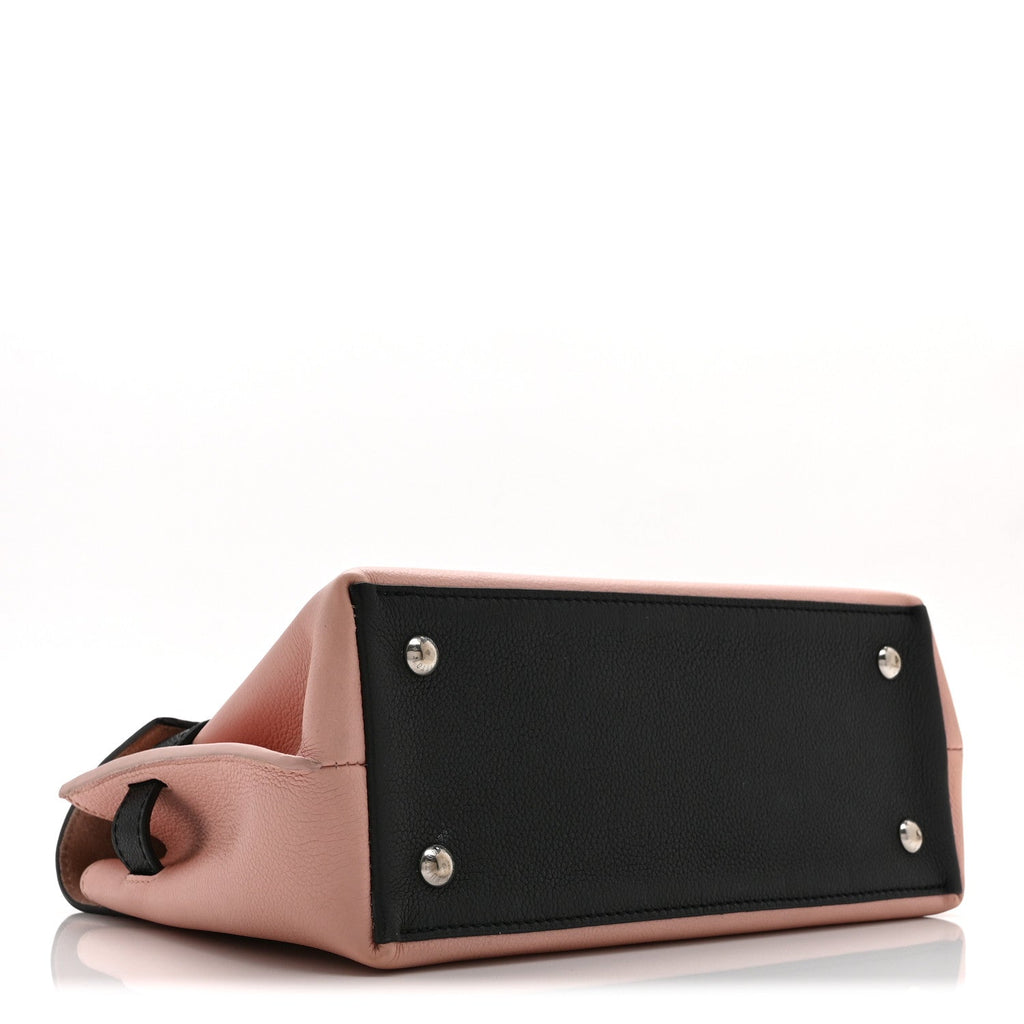 Louis Vuitton Soft Calfskin Embroidered Lockme Ever BB Rose Pink Snow White Black