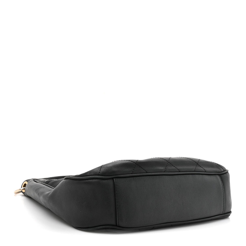 Chanel Calfskin Stitched Hobo Black