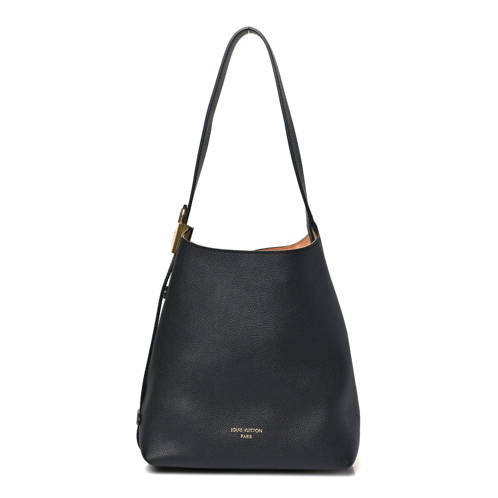 Louis Vuitton Grained Calfskin Low Key Hobo PM Black