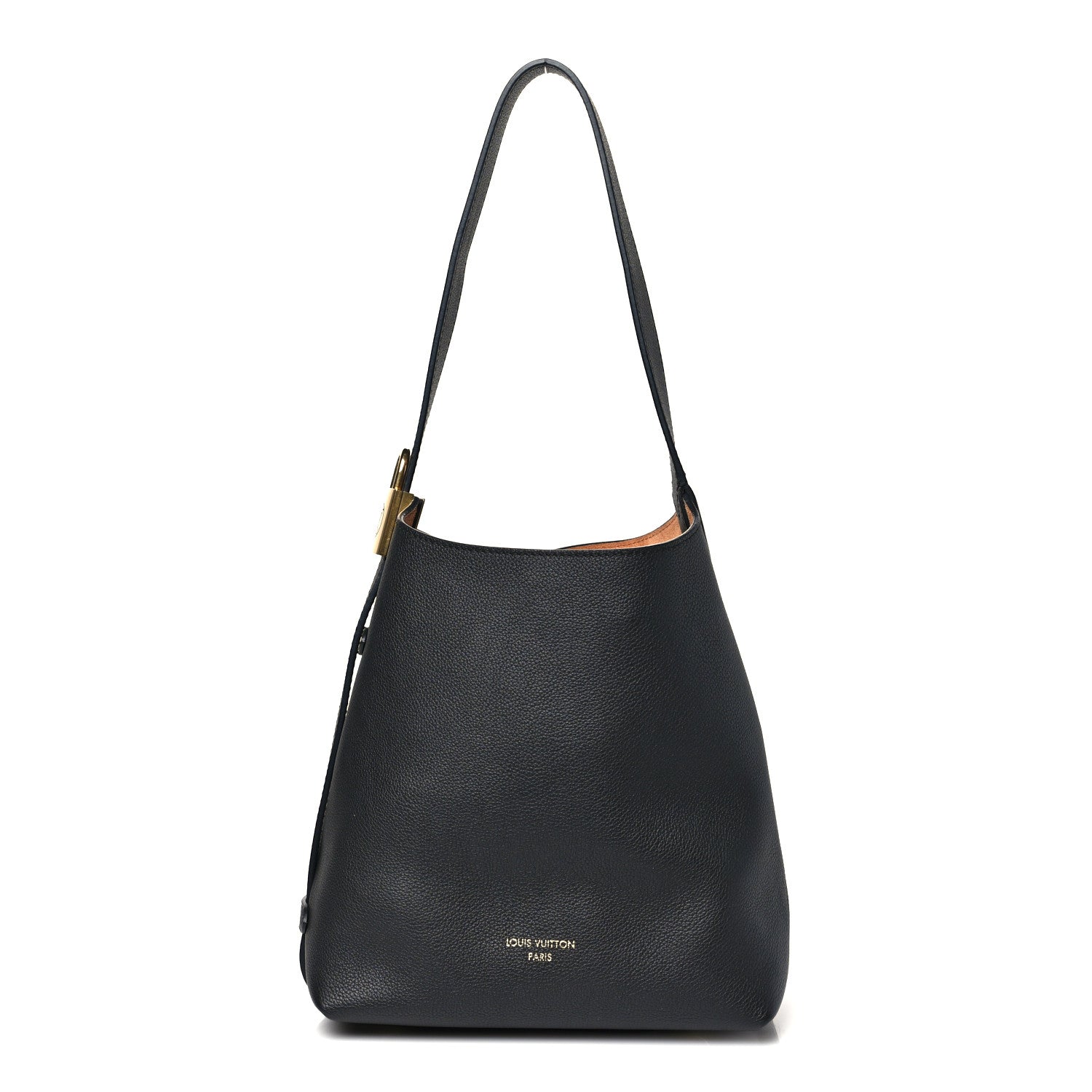 Louis Vuitton Grained Calfskin Low Key Hobo PM Black