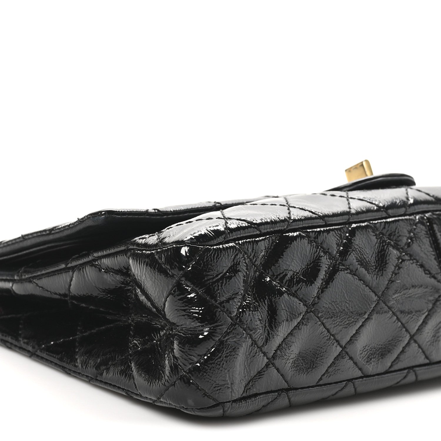 Chanel Distressed Patent Quilted 2.55 Reissue 226 Flap Black