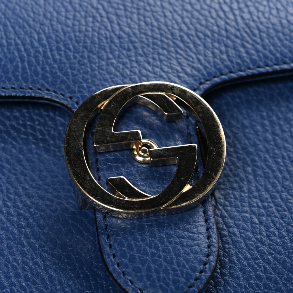 Gucci Dollar Calfskin Small Interlocking G Shoulder Bag Caspian