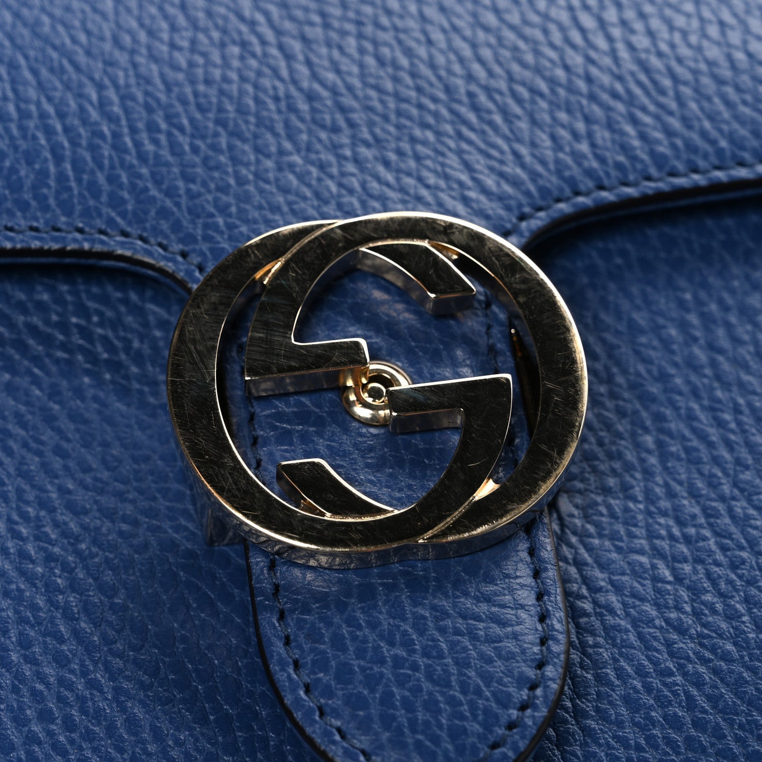 Gucci Dollar Calfskin Small Interlocking G Shoulder Bag Caspian
