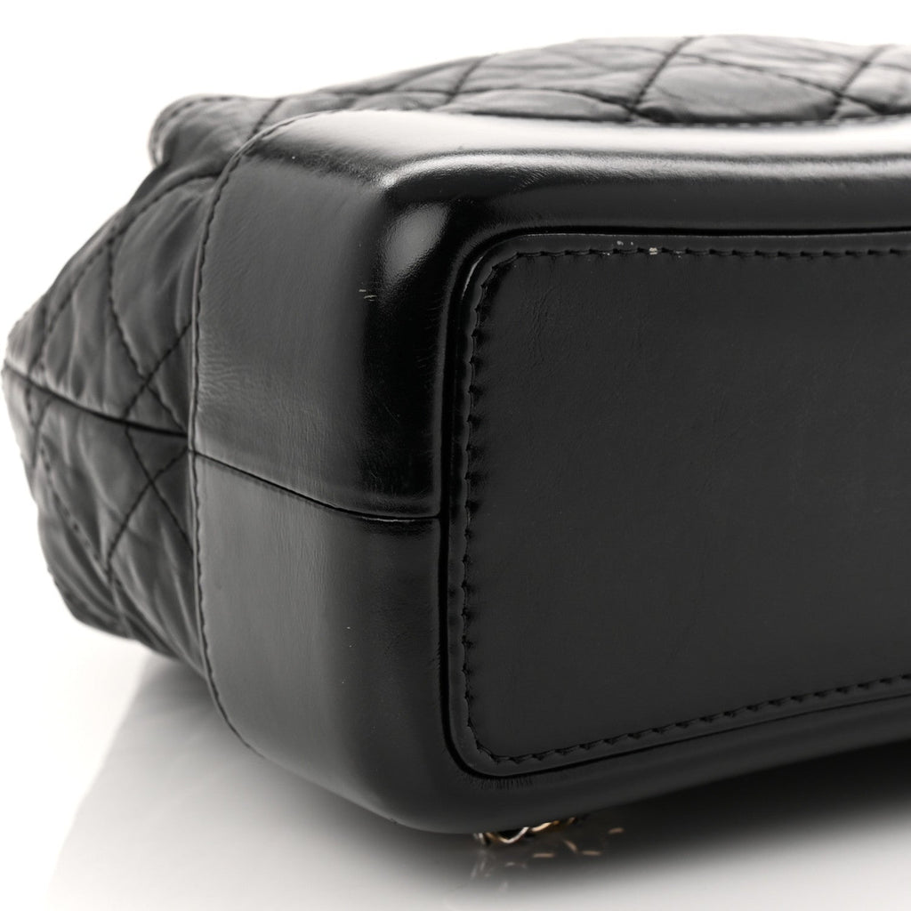Chanel Aged Calfskin Quilted Small Gabrielle Backpack Black
