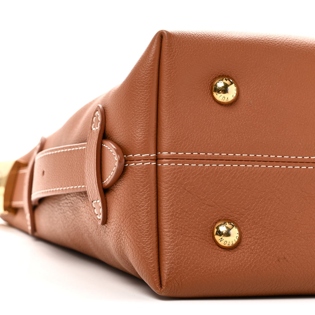 Louis Vuitton Grained Calfskin Low Key Hobo PM Cognac