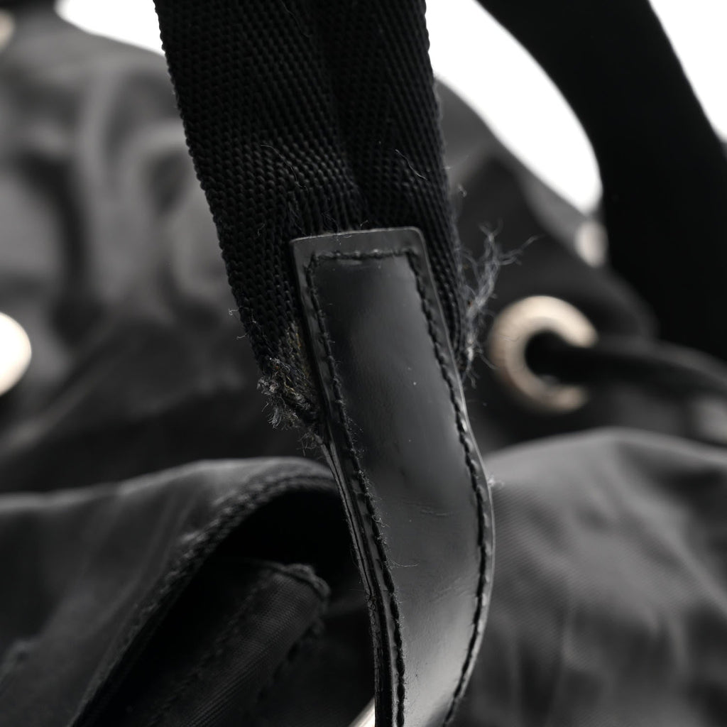 Prada Nylon Vela Medium Backpack Black