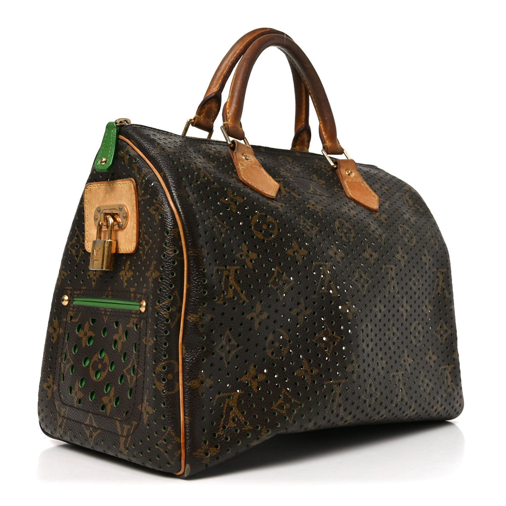 Louis Vuitton Monogram Perforated Speedy 30 Green