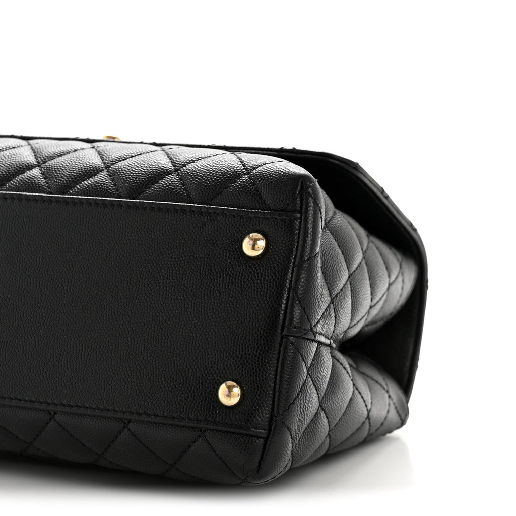 Chanel Caviar Quilted Small Coco Handle Flap Black