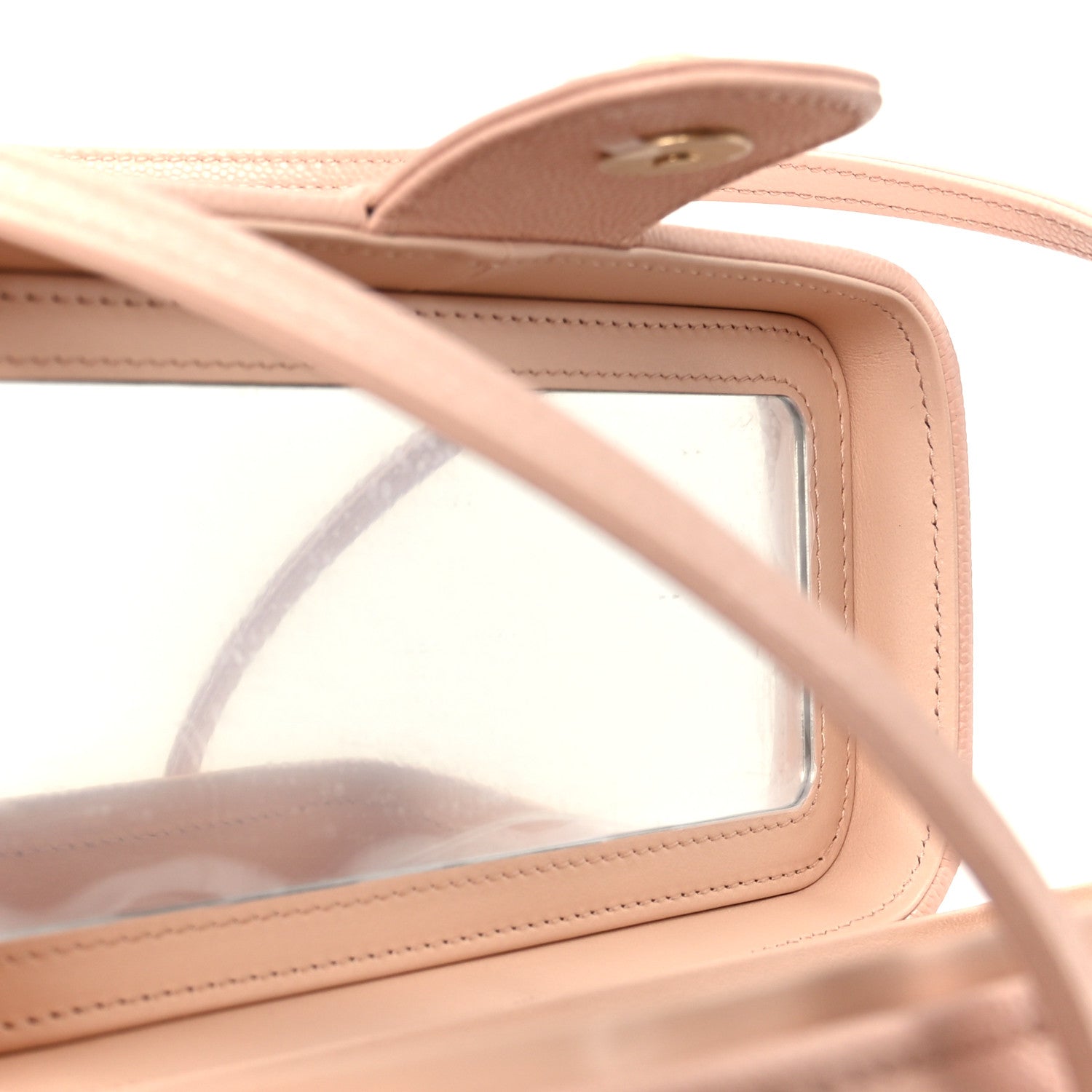 Chanel Shiny Caviar Preppy Coco Long Vanity With Strap Light Pink