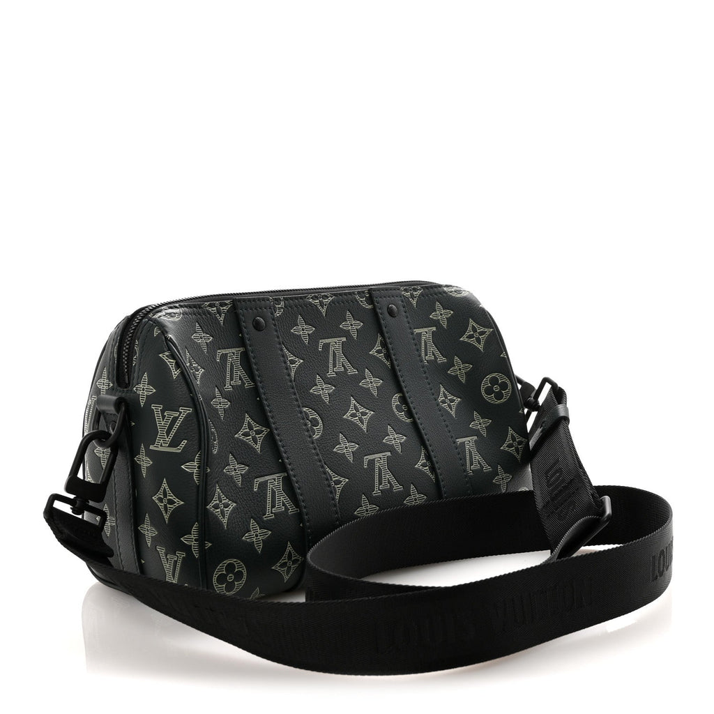 Louis Vuitton Monogram Shadow City Keepall Forest Green