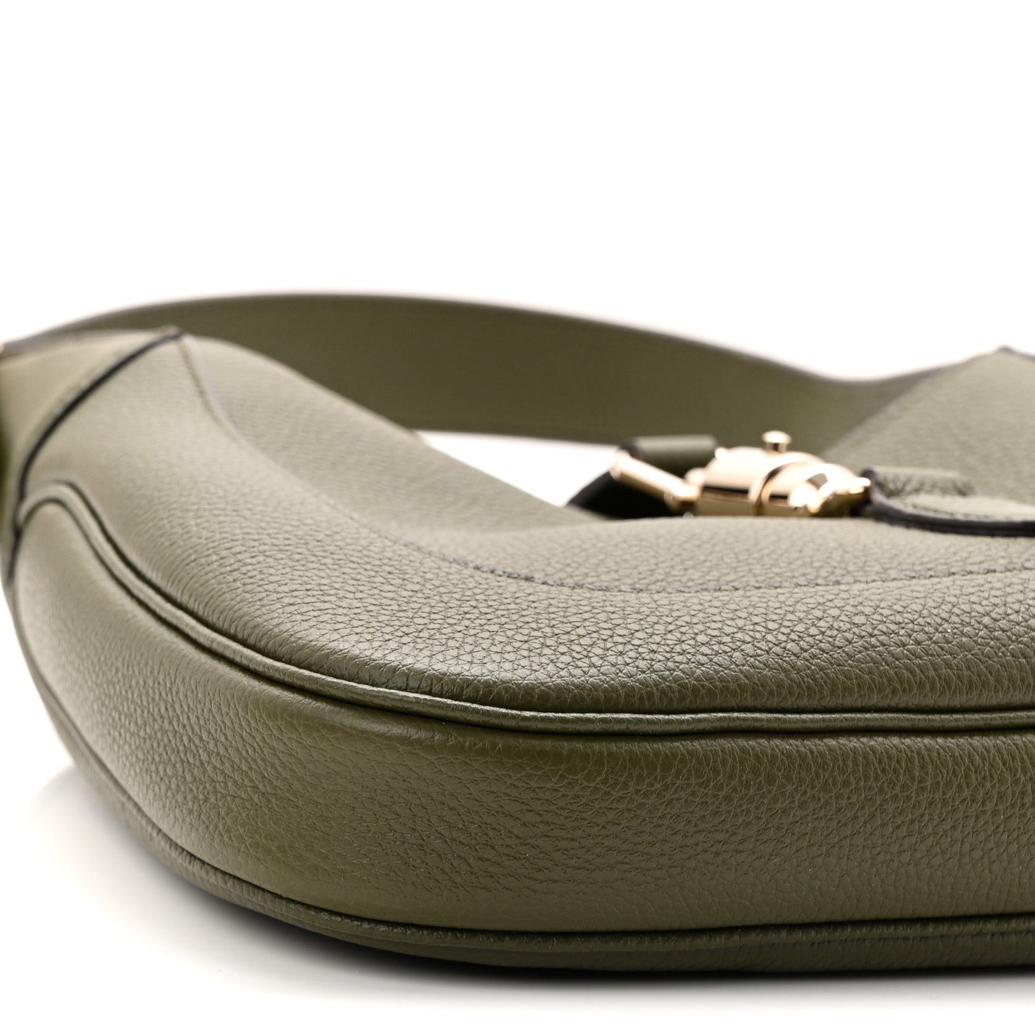 Gucci Sea Calfskin Web Medium Jackie 1961 Hobo Dark Green