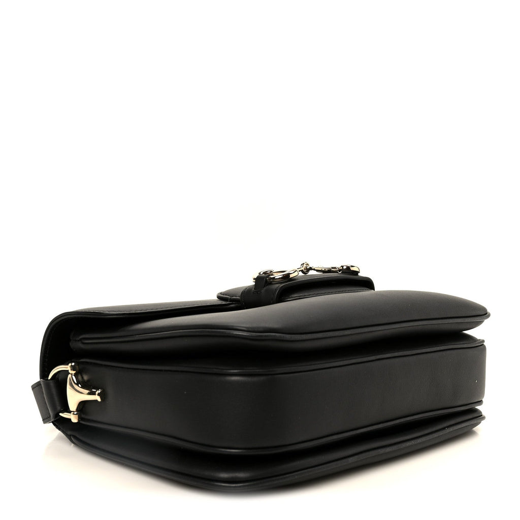 Gucci Arabella Calfskin Horsebit 1955 Soft Small Shoulder Bag Black