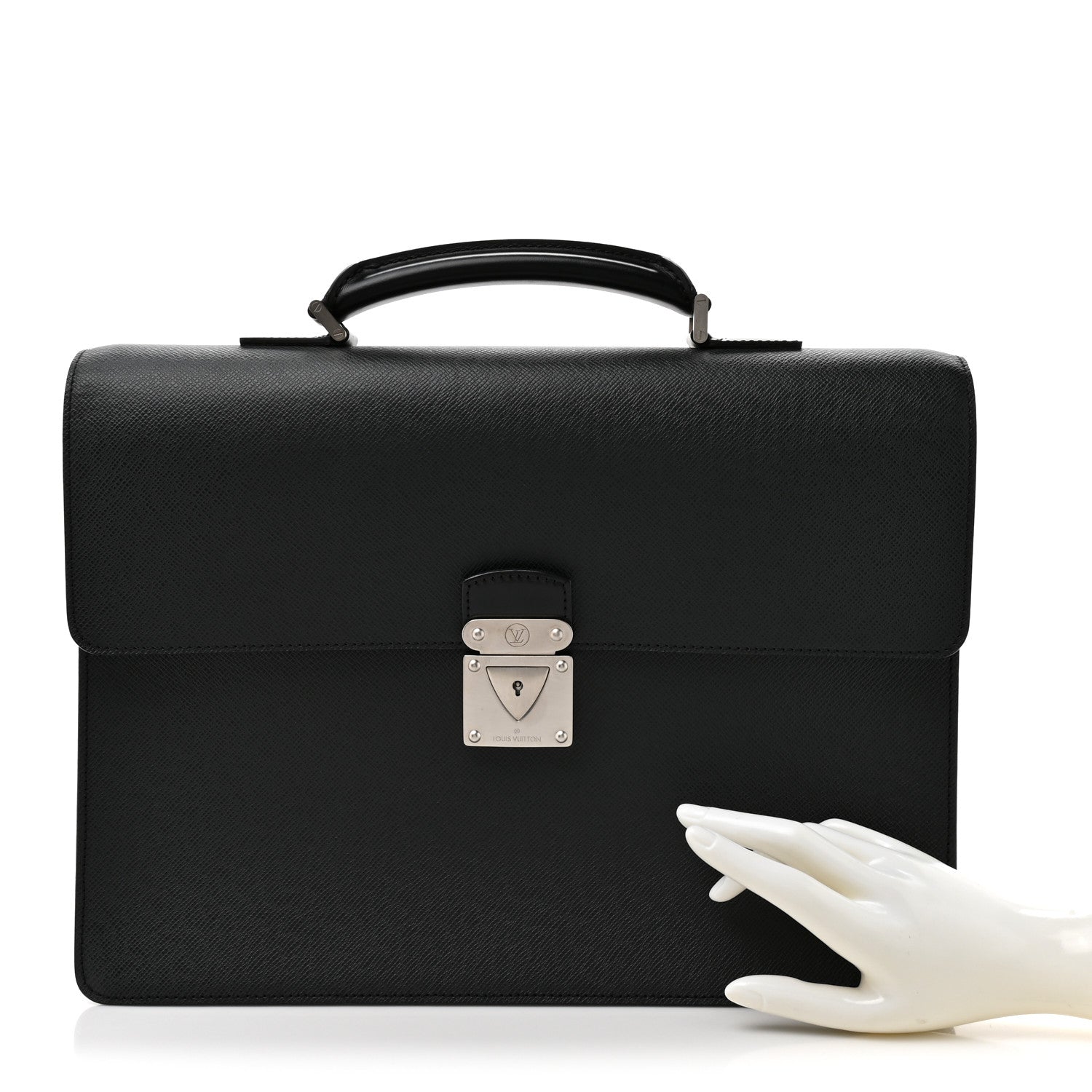 Louis Vuitton Taiga Neo Robusto 2 Compartment Briefcase Black