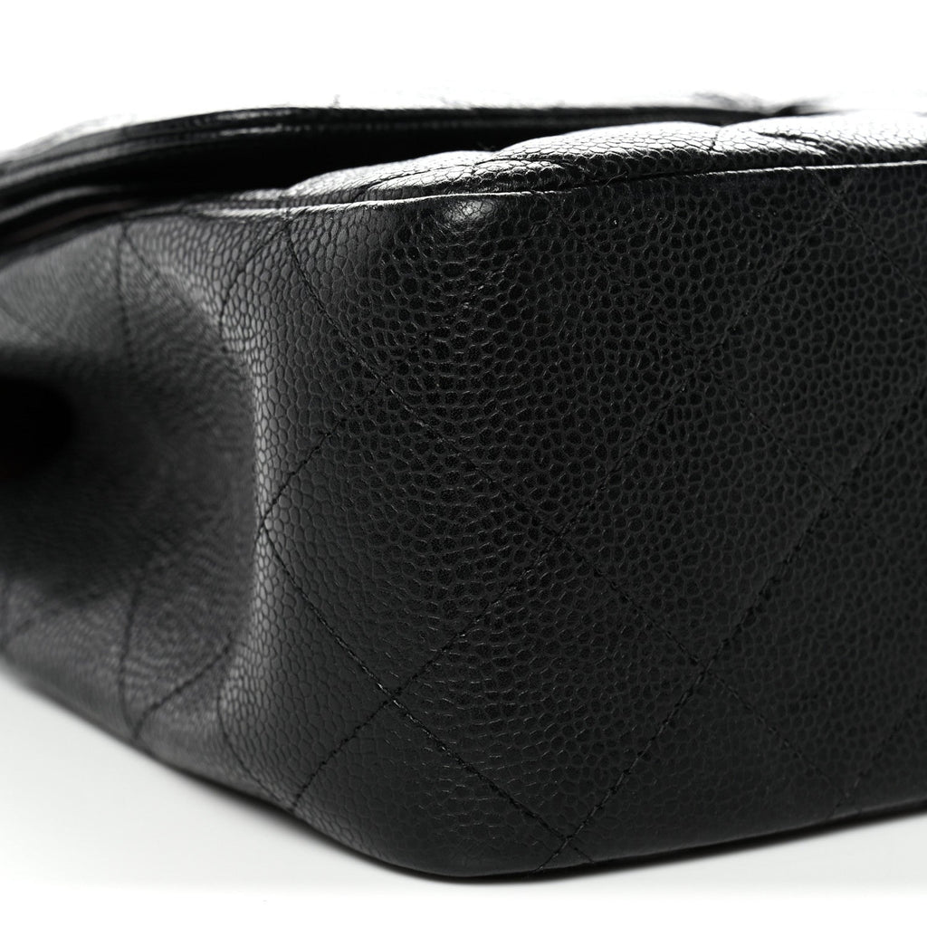 Chanel Caviar Quilted Jumbo Double Flap Black