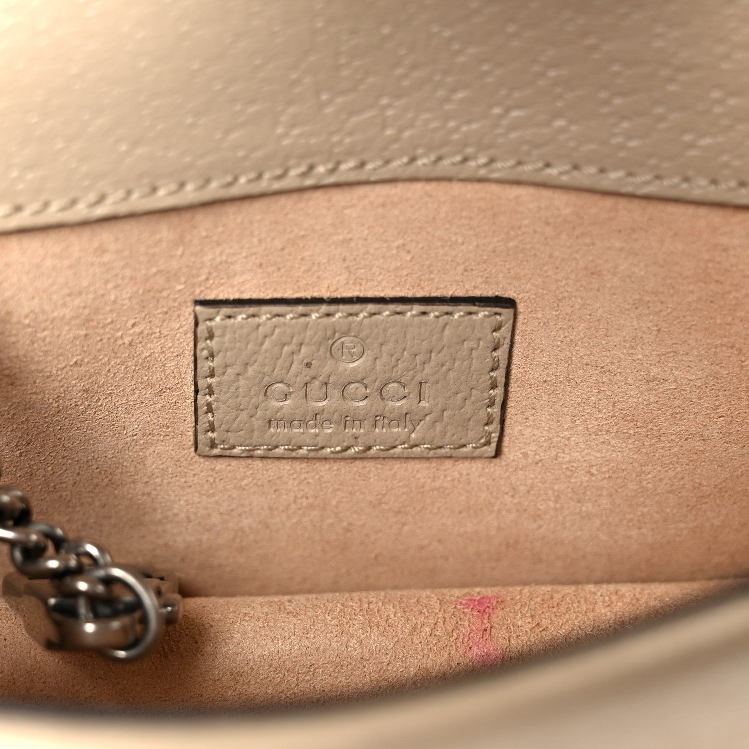 Gucci GG Supreme Monogram Textured Dollar Calfskin Super Mini Dionysus Shoulder Bag Beige Mystic White Oatmeal