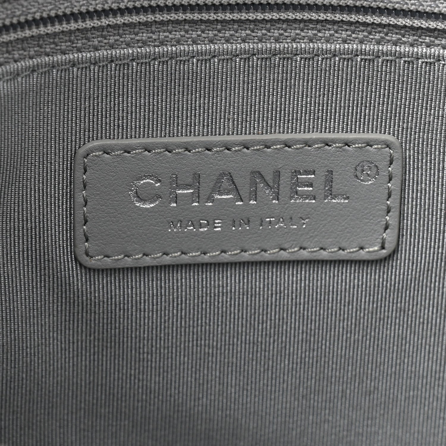 Chanel Calfskin Chain 20s Signe Tote Silver