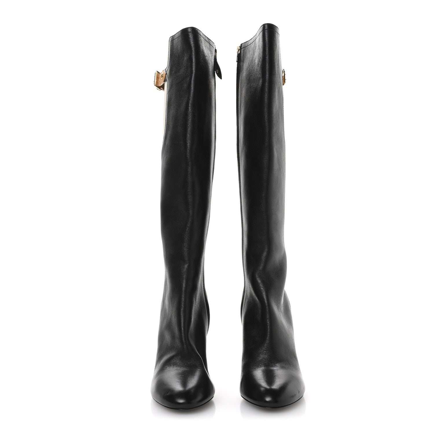 Louis Vuitton Calfskin Silhouette High Boots 40 Black