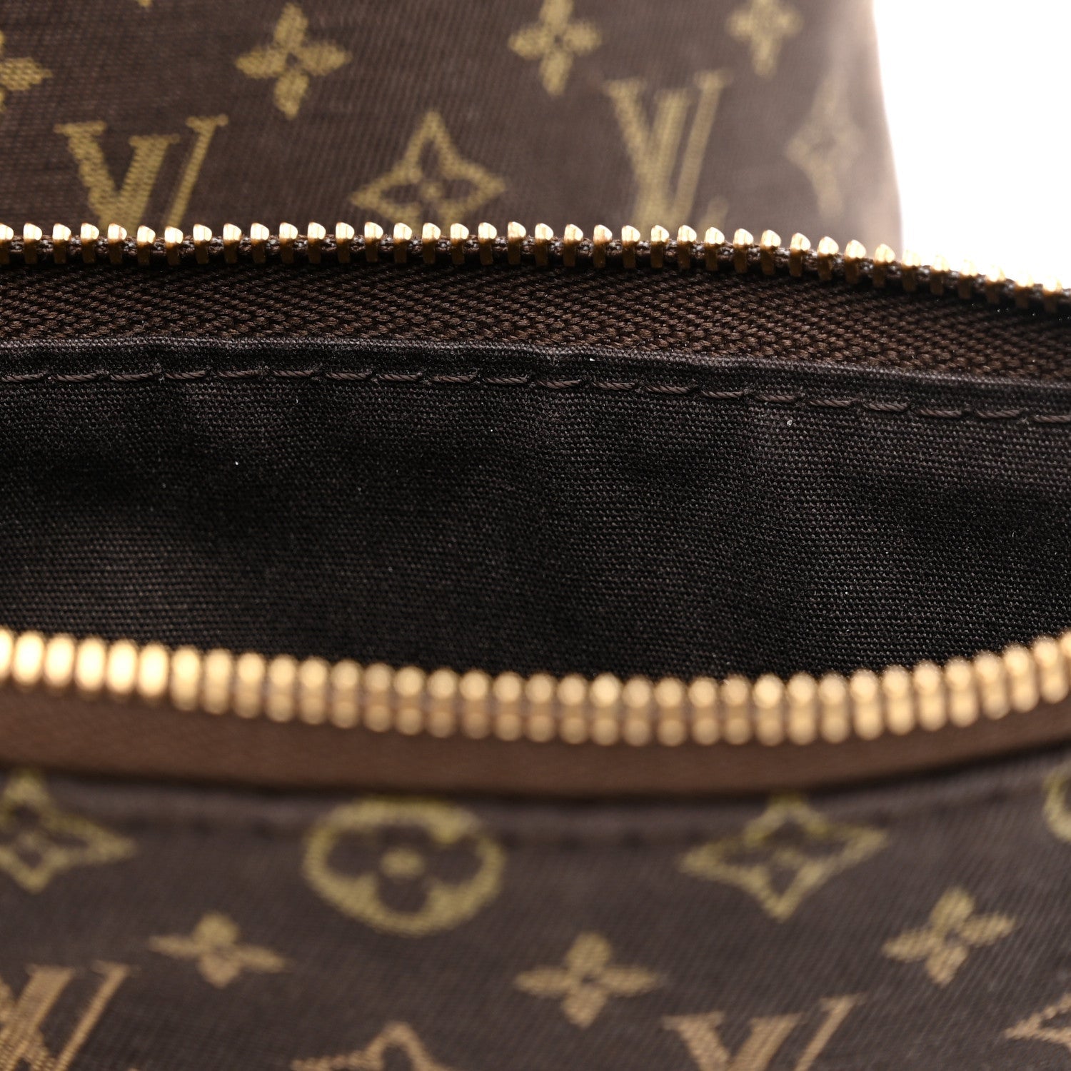 Louis Vuitton Mini Lin Monogram Bucket Bag Ebene