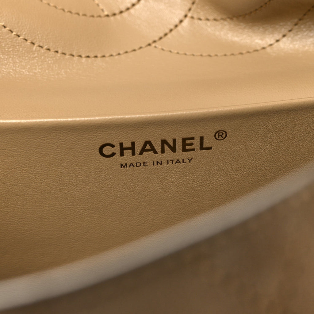 Chanel Suede Calfskin Small Souplissimo Maxi Flap Dark Beige