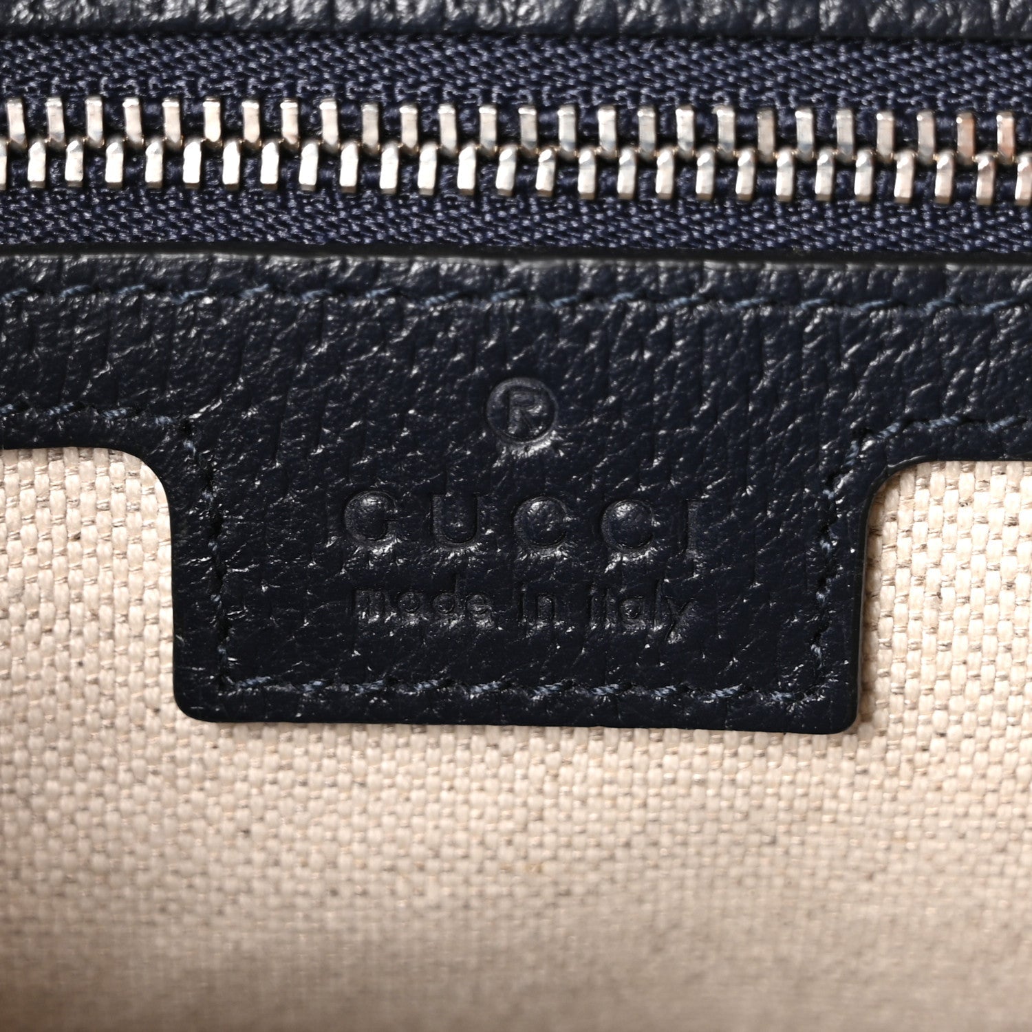 Gucci GG Supreme Monogram Textured Dollar Calfskin Web Studded Mini Ophidia Flap Shoulder Bag Beige Blue