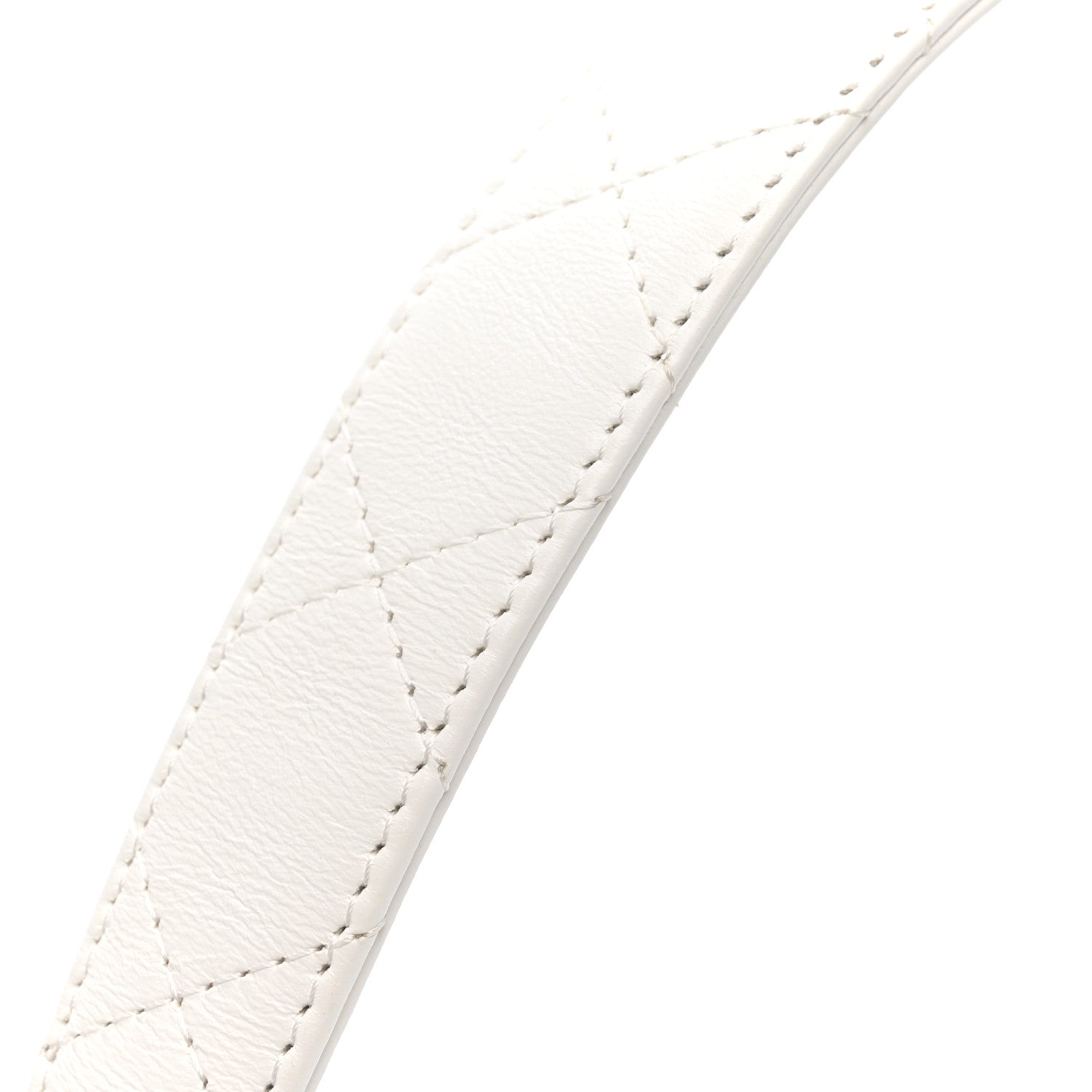 Chanel Mesh Shiny Lambskin Chain Hobo White