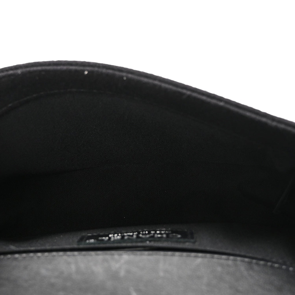 Chanel Wool Felt Embellished Small Boy Flap Black