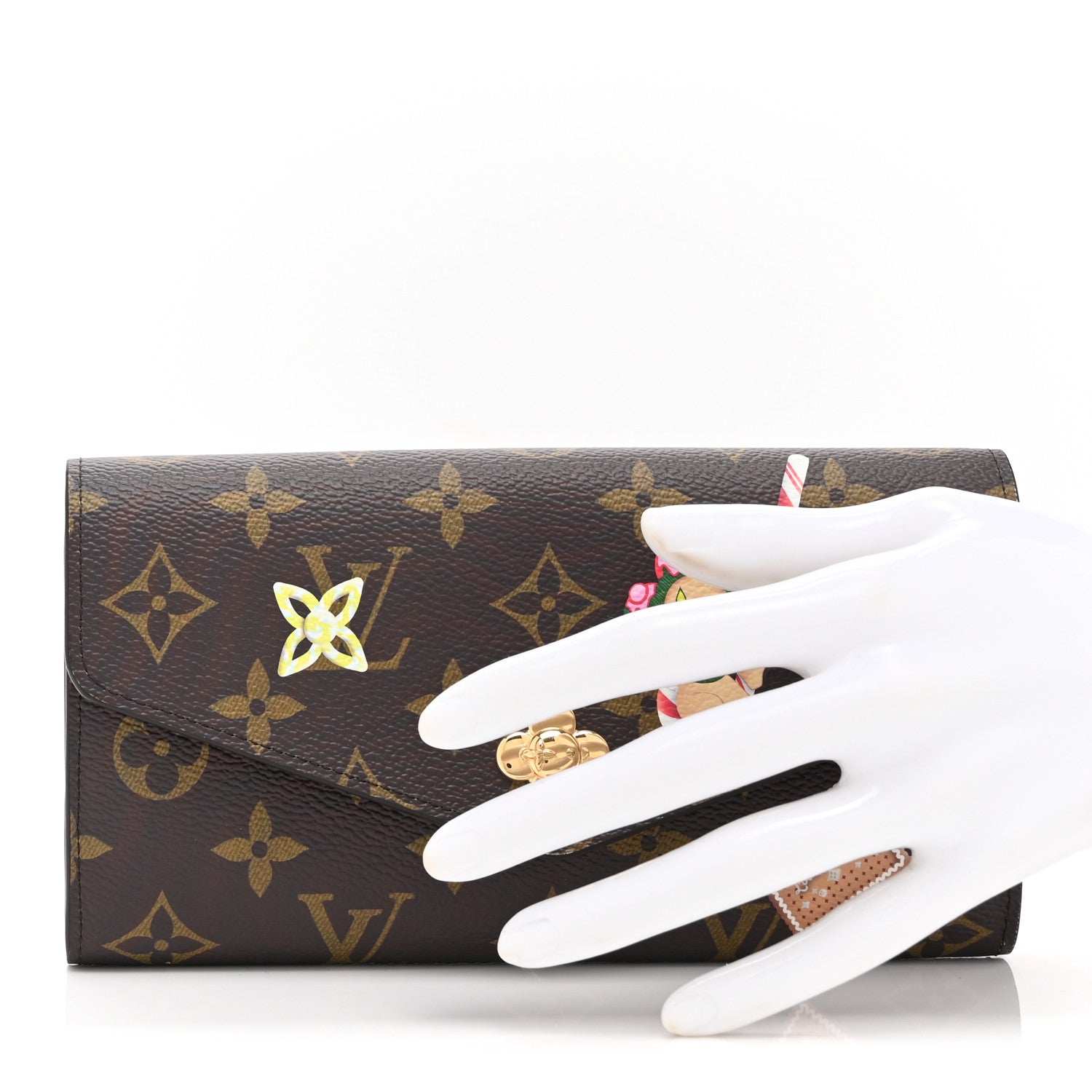 Louis Vuitton Monogram Candy Factory Sarah Wallet Candy Red
