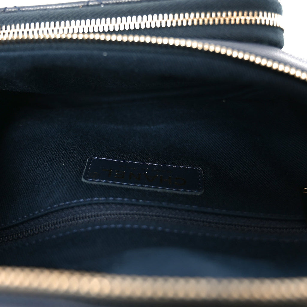 Chanel Caviar Quilted Business Affinity Waist Belt Bag Navy