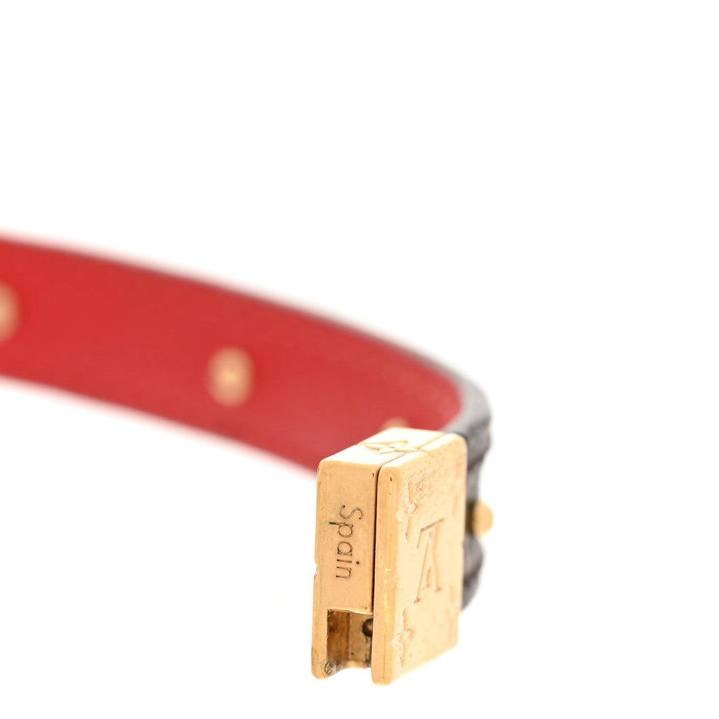 Louis Vuitton Monogram LV Circle Reversible Bracelet Red
