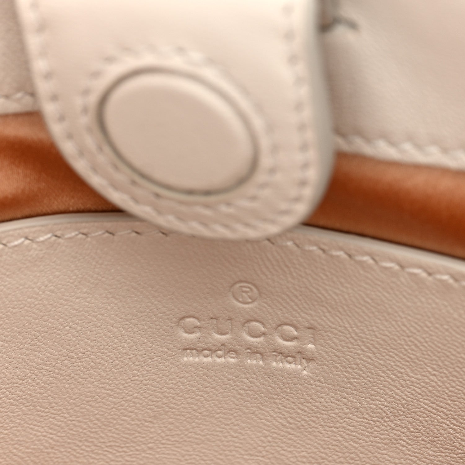 Gucci Calfskin Horsebit Slim Shoulder Bag White